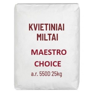 Kvietiniai miltai a.r. 550D MAESTRO CHOICE, 25 kg